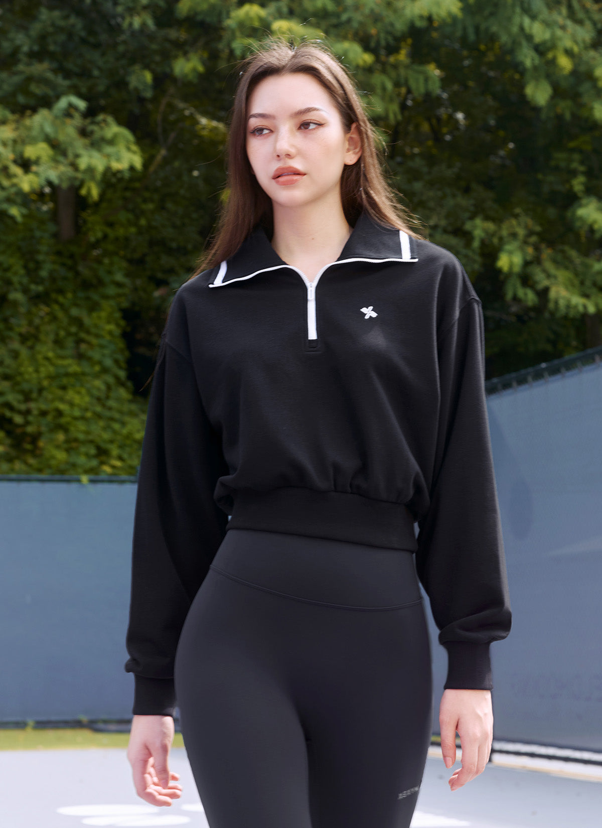 Custom Logo High Neck Zip Up Sweatshirt for Women & Men - Trendy Pullover Hoodie for Gym, Workout & Casual Wear