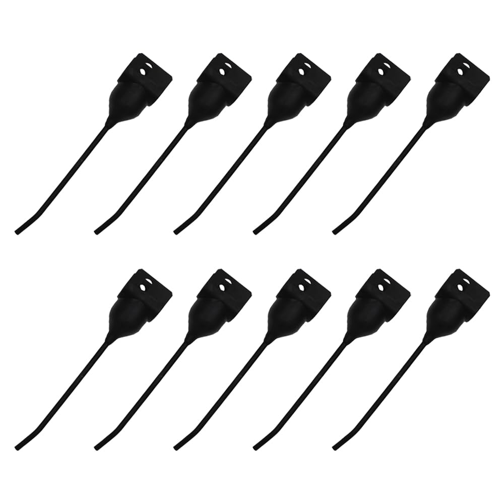 10 Heavy Duty Black Rubber Mounted Metal Teeth Replacement Parts for New Idea Hay Rake - Durable Aftermarket Tine Teeth for Farm Equipment & Agricultural Machinery (Perfect for Field Maintenance & Hay Baling Operations)