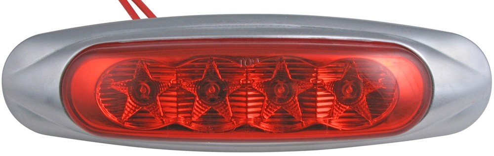 Waterproof Red LED Marker Clearance Lights with Durable Red Lens - Perfect for Trucks, Trailers & Off-Road Vehicles