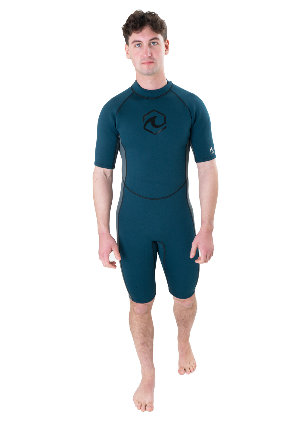 Swiftwater Men's Short Sleeve 2.5mm Back Zip Spring Wetsuit for Surfing, Diving & Water Sports | Lightweight Neoprene Swimwear