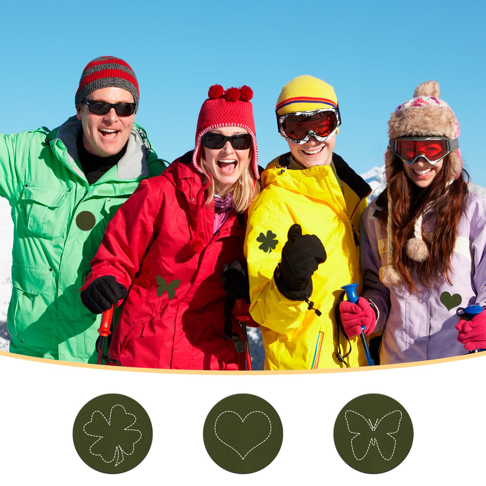 Waterproof Self-Adhesive Nylon Repair Patches for Down Jackets & Clothing - Pre-Cut Tear-Resistant Rip-Stop Fabric for Fixing Holes in Jackets, Sleeping Bags, Tents & Outdoor Gear | Perfect for Camping, Hiking & Winter Wear