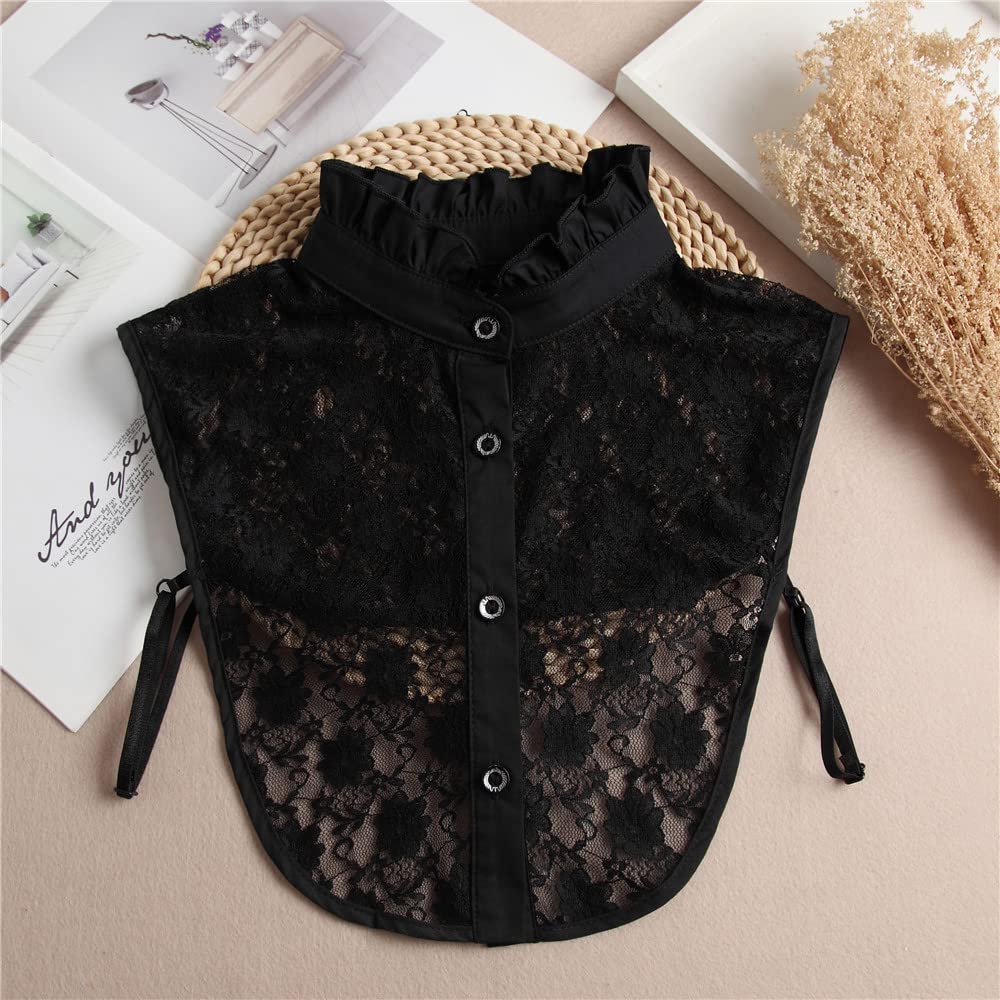 LoudSung Detachable Half Shirt Blouse - Elegant False Collar Top for Women & Girls | Perfect for Office Wear, Parties & Fashion Layering