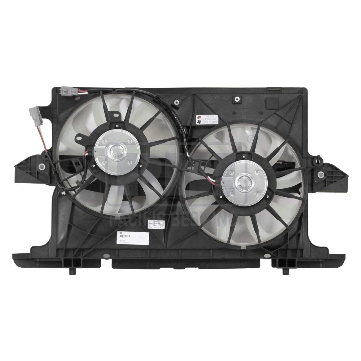 PF39712 Dual Radiator and Condenser Fan Assembly - High Performance Cooling System for Cars, Trucks & SUVs - Perfect for Engine Overheating Prevention & AC System Maintenance