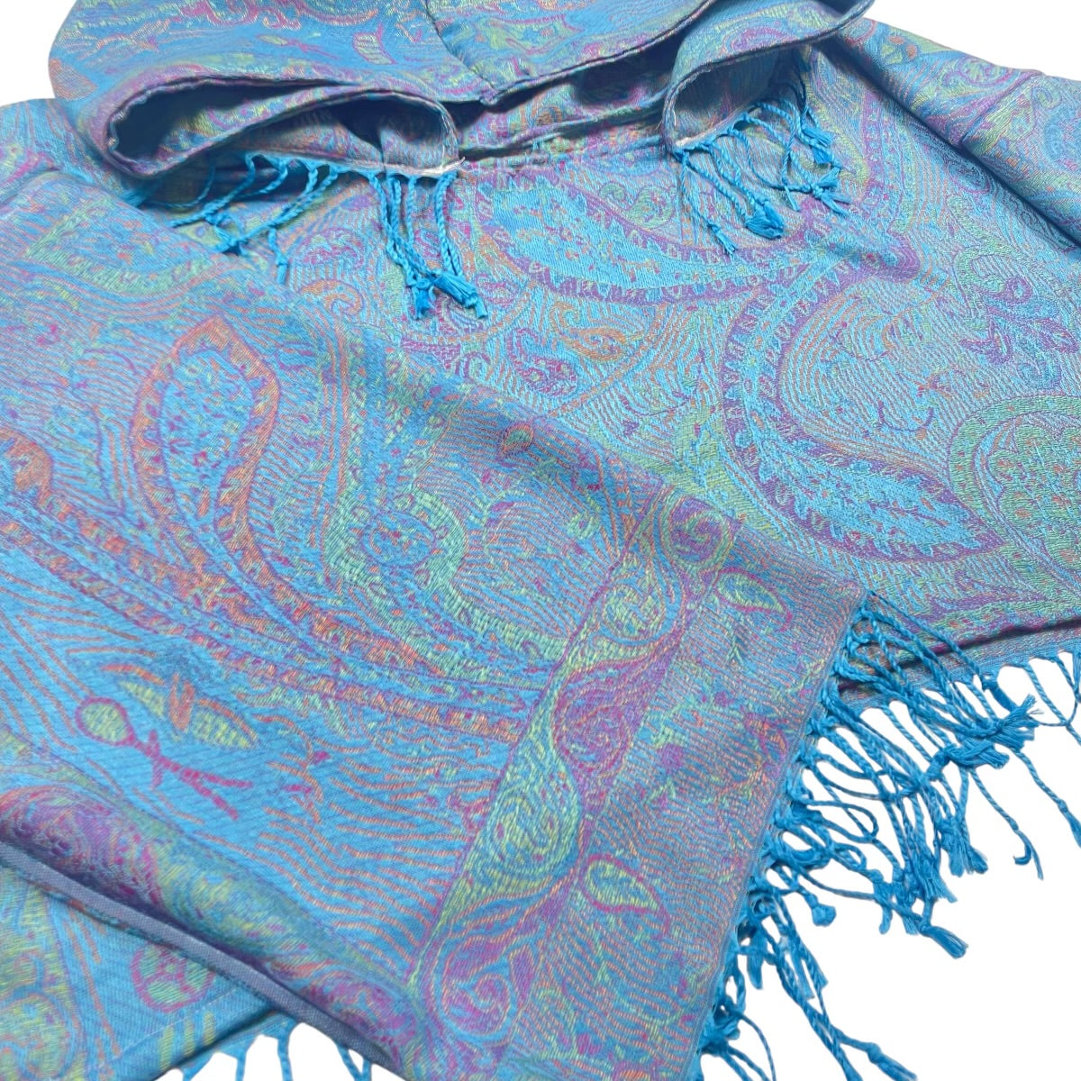 PASH LS Crop Top - Ocean Paisley Print Long Sleeve Shirt for Women | Boho Chic Fashion | Perfect for Music Festivals, Beach Outings & Casual Wear