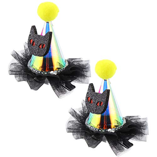 Uonlytech 2-Pack Halloween Light Up Hair Clips - Flashing LED Hairpins for Women & Girls - Glow in The Dark Party Favors for Costumes, Raves & Festivals
