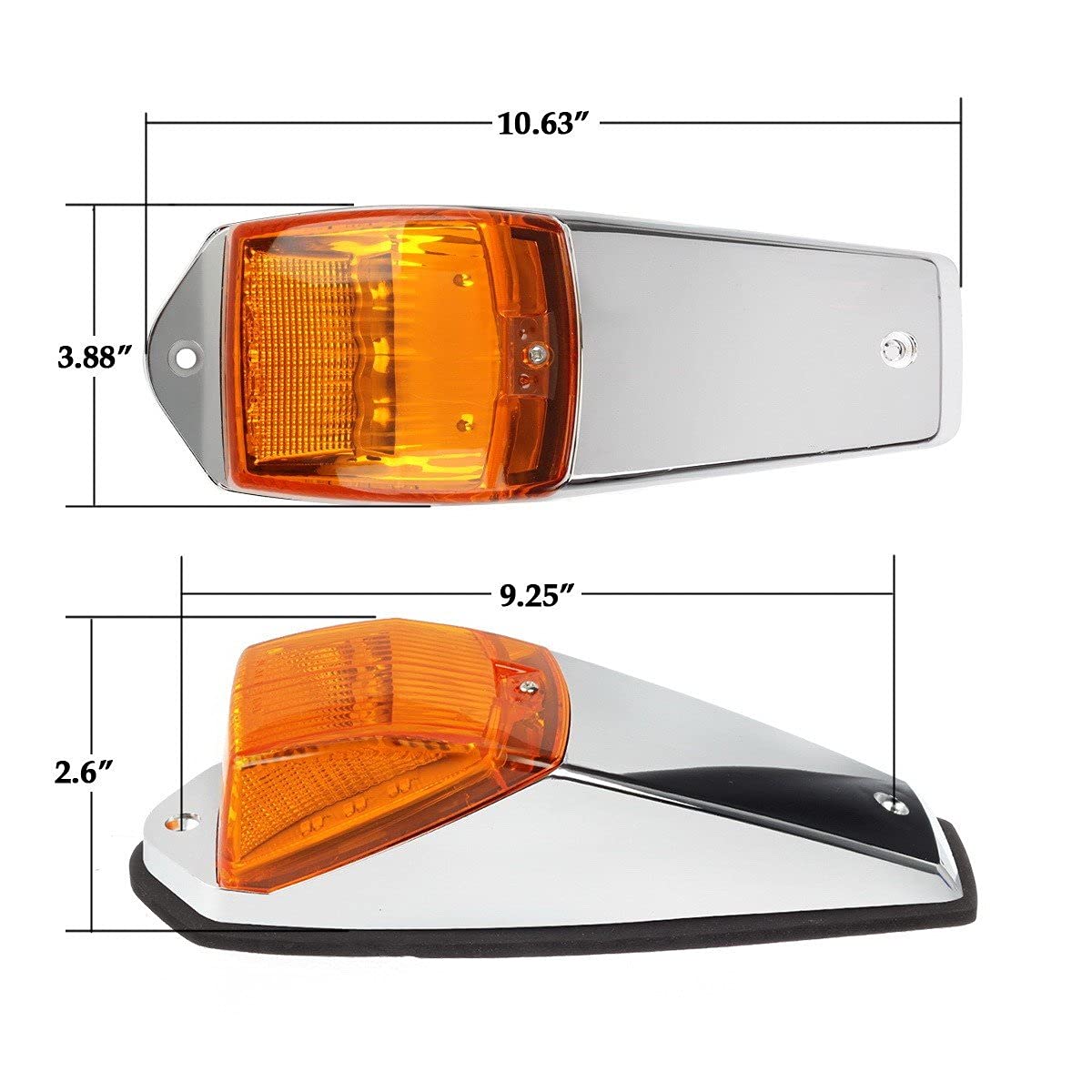 Partsam 5PCS 31LED Amber Cab Marker Roof Running Lights & 48LED Round Double Face Stop Turn Tail Lights - Heavy Duty Truck & Trailer Lighting for Enhanced Visibility & Safety