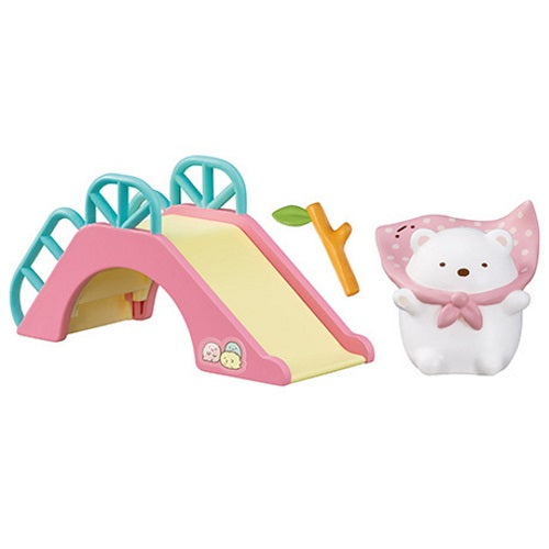 San x Sumikko Gurashi Nakayoshi Park Re-Ment Miniature Dollhouse Furniture Set - Cute Japanese Collectible Toys for Home Decor & Kawaii Room Display