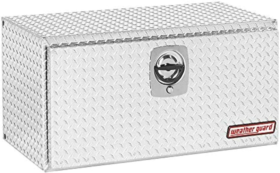 WEATHER GUARD 636002 Aluminum Underbed Tool Box - Durable Truck Storage for Tools & Equipment | Perfect for Pickup Trucks, Work Vans & RV Organization