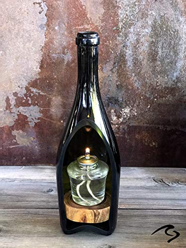 Elegant Cathedral Wine Bottle Art Candle Holder - Vintage Glass Candle Stand for Home Decor, Wedding Centerpieces & Romantic Dinner Ambiance