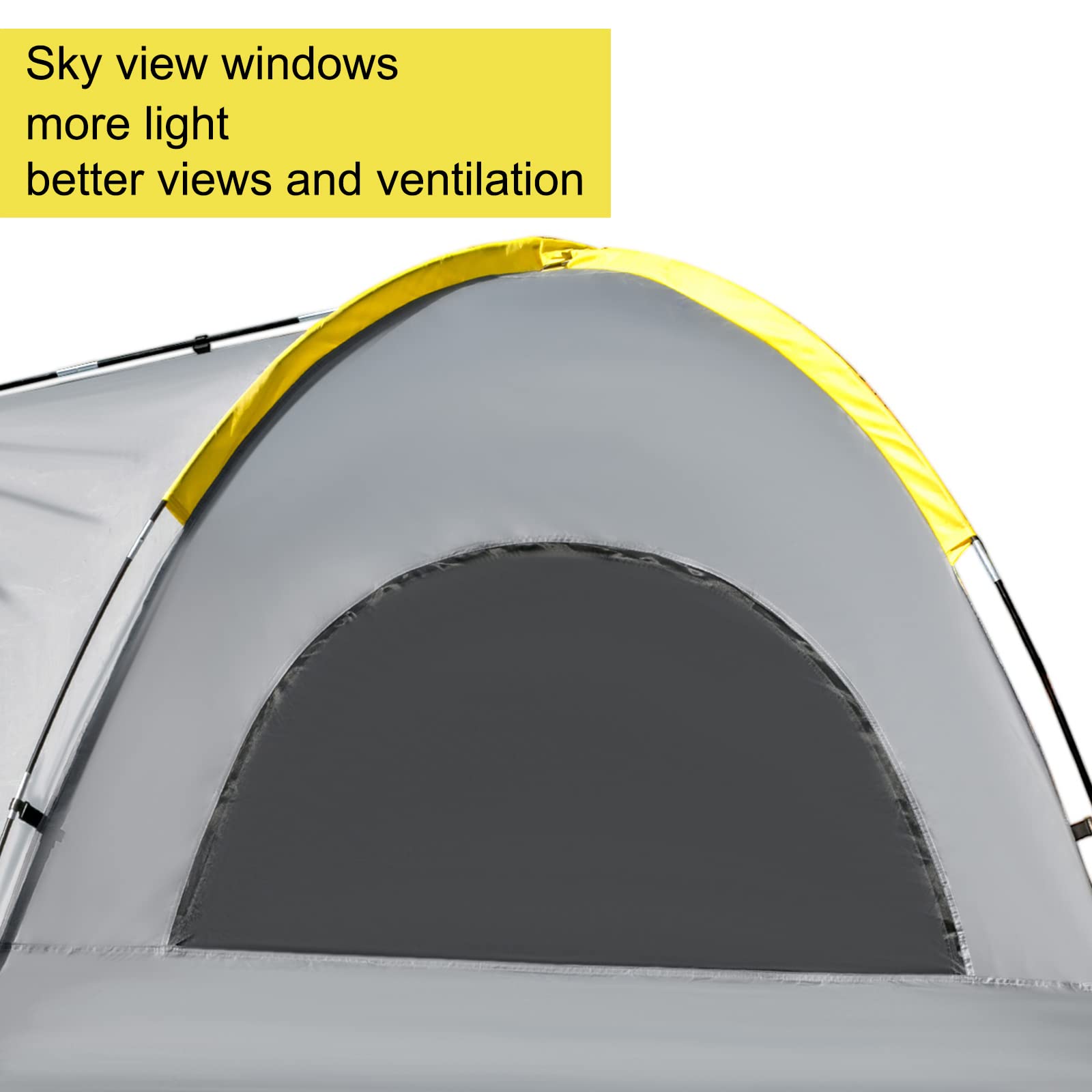 VEVOR 6.4-6.7 ft Waterproof Truck Tent for Full Size Pickup | 2-Person Camping Tent with 2 Mesh Windows | Easy Setup for Outdoor Adventures, Road Trips & Overlanding