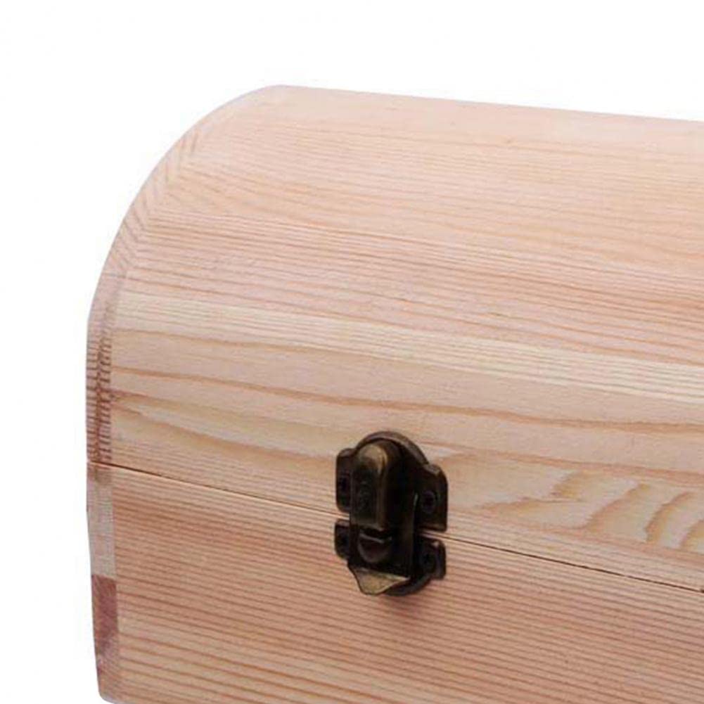 Large Capacity Rectangular Jewelry Box - Handmade Unfinished Wood Multifunctional Trinket Case, Lightweight & Delicate for Tabletop Storage | Perfect for Organizing Necklaces, Rings & Earrings