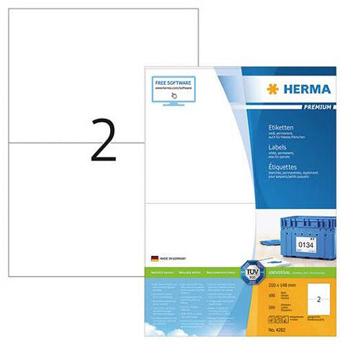 Premium A4 Label Sheets 210 x 148mm (4282) - Perfect for Shipping, Mailing, File Organization & Office Use