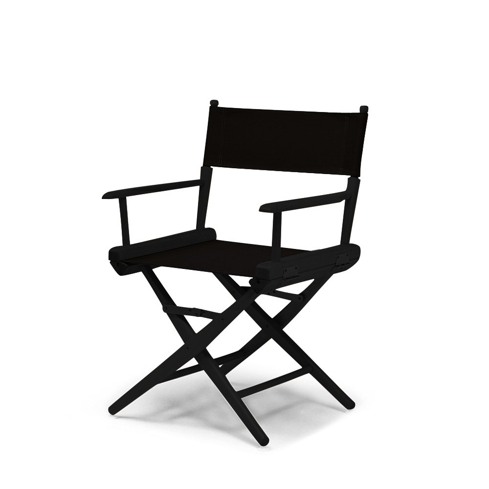 Premium Black Director Chair with Black Frame – Adjustable Dining Height for Outdoor & Indoor Use – Perfect for Patio, Restaurant, and Home Decor