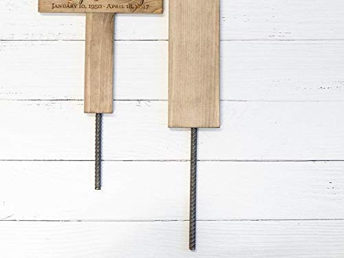 Personalized Memorial Cross with Roof - Engraved Keepsake for Loved Ones | Perfect for Graveside Remembrance & Home Memorial Displays