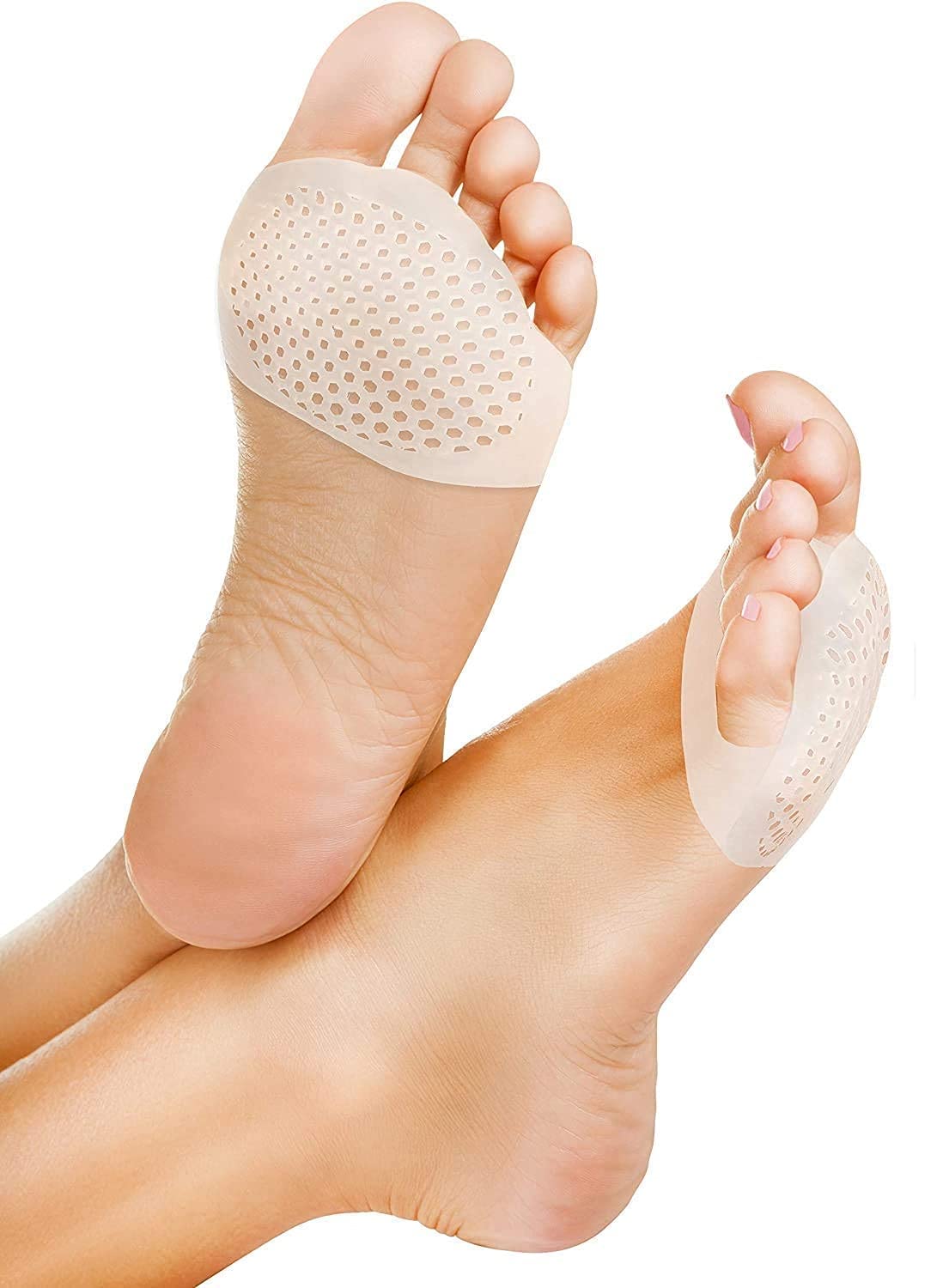 Reusable Silicone Gel Socks for Men & Women - 1 Pair Foot Care Toe Protectors | Anti-Skid Forefoot Pads for Spur Pain Relief, Moisturizing Support for Dry & Cracked Skin | Ideal for Home, Office & Post-Surgery Recovery