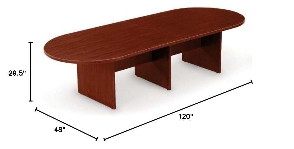 NBF 10L 8-Seater Laminate Conference Table - Durable Mahogany Office Meeting & Training Table (48