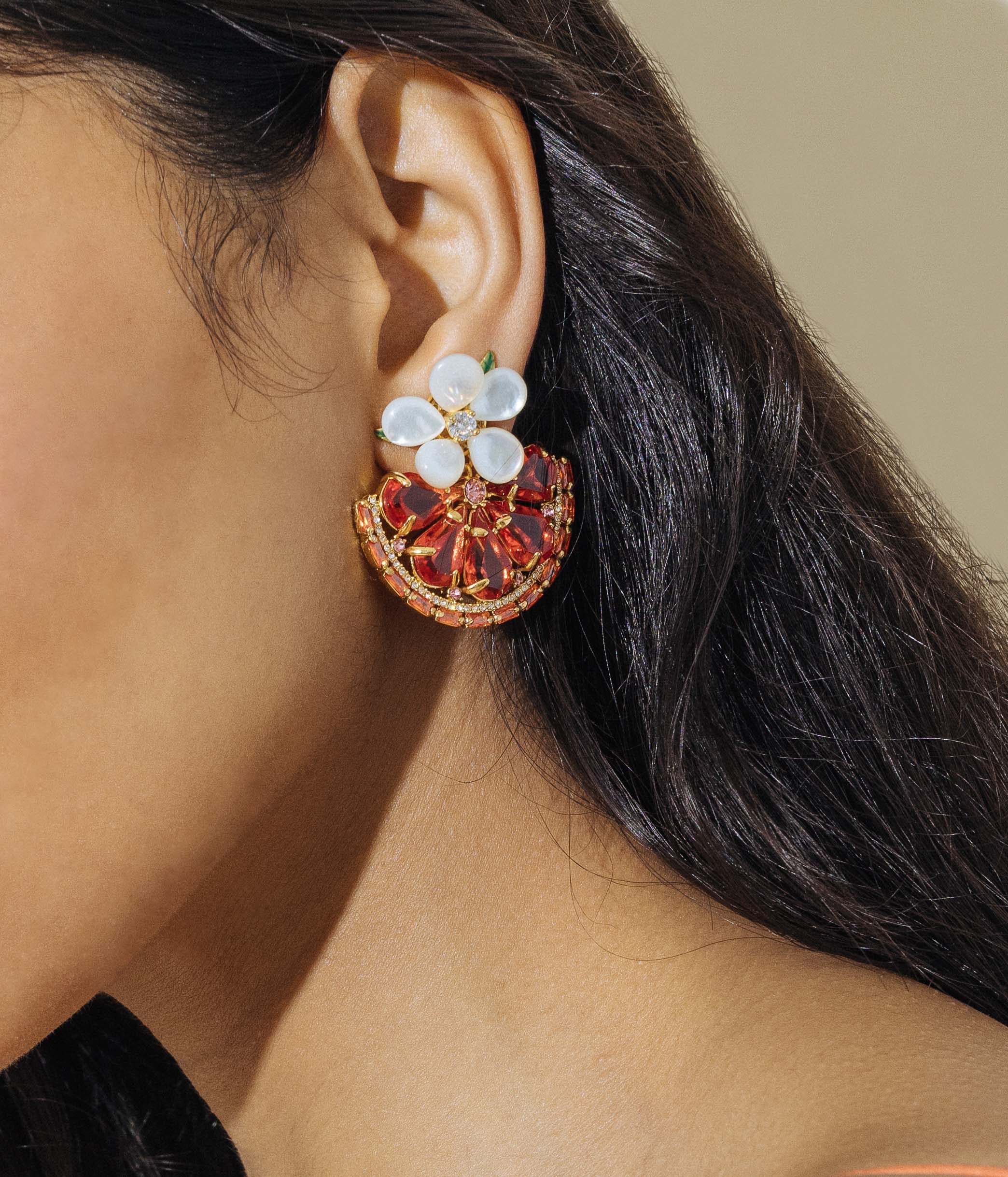 Spritz Please Orange Slice Dangle Earrings - Fun Citrus Fruit Jewelry for Women - Perfect for Summer Parties & Tropical Vacations