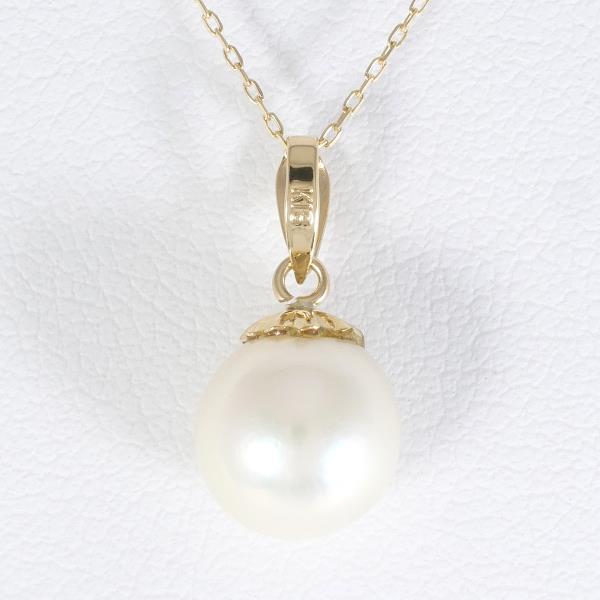 18K Yellow Gold Pearl Necklace for Women - Elegant Cultured Pearl Jewelry Gift for Brides, Anniversary & Special Occasions