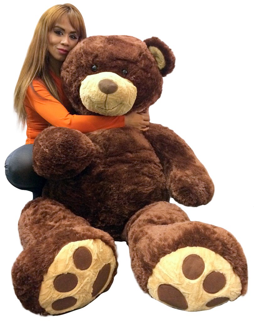 5-Foot Giant Plush Teddy Bear - Extra Large Soft Stuffed Animal in Dark Brown - Perfect for Gifts, Home Decor & Cuddling - Ready to Hug with Premium Stuffing - Great for Birthdays, Valentine's Day & Surprise Deliveries