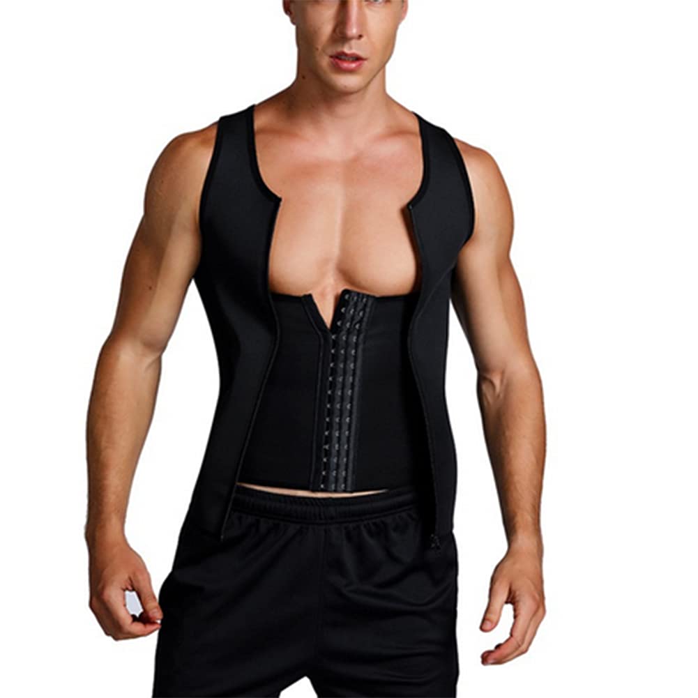 Men's Waist Trainer Vest - Neoprene Corset for Weight Loss & Body Shaping | Compression Slimming Tank Top (Sizes X-3XL) | Perfect for Gym, Sauna & Everyday Wear
