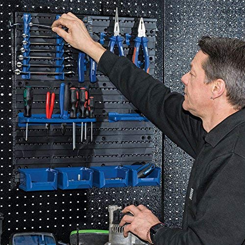 Draper 22295 18-Piece Tool Storage Board - Wall-Mounted Pegboard Organizer for Garage, Workshop & DIY Projects