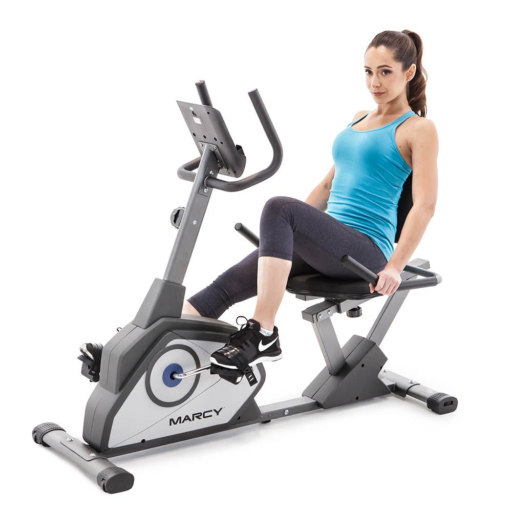 Marcy NS 40502R Recumbent Exercise Bike - Comfortable Home Workout Equipment for Cardio & Strength Training | Perfect for Home Gym, Rehabilitation & Low-Impact Fitness