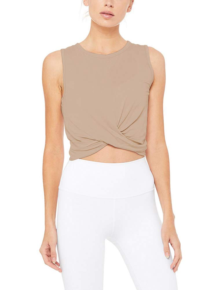 Bestisun Women's Cropped Workout Tops - Flowy Gym Athletic Shirts for Yoga & Exercise | Slim Fit Activewear for Running, Pilates & Fitness Training