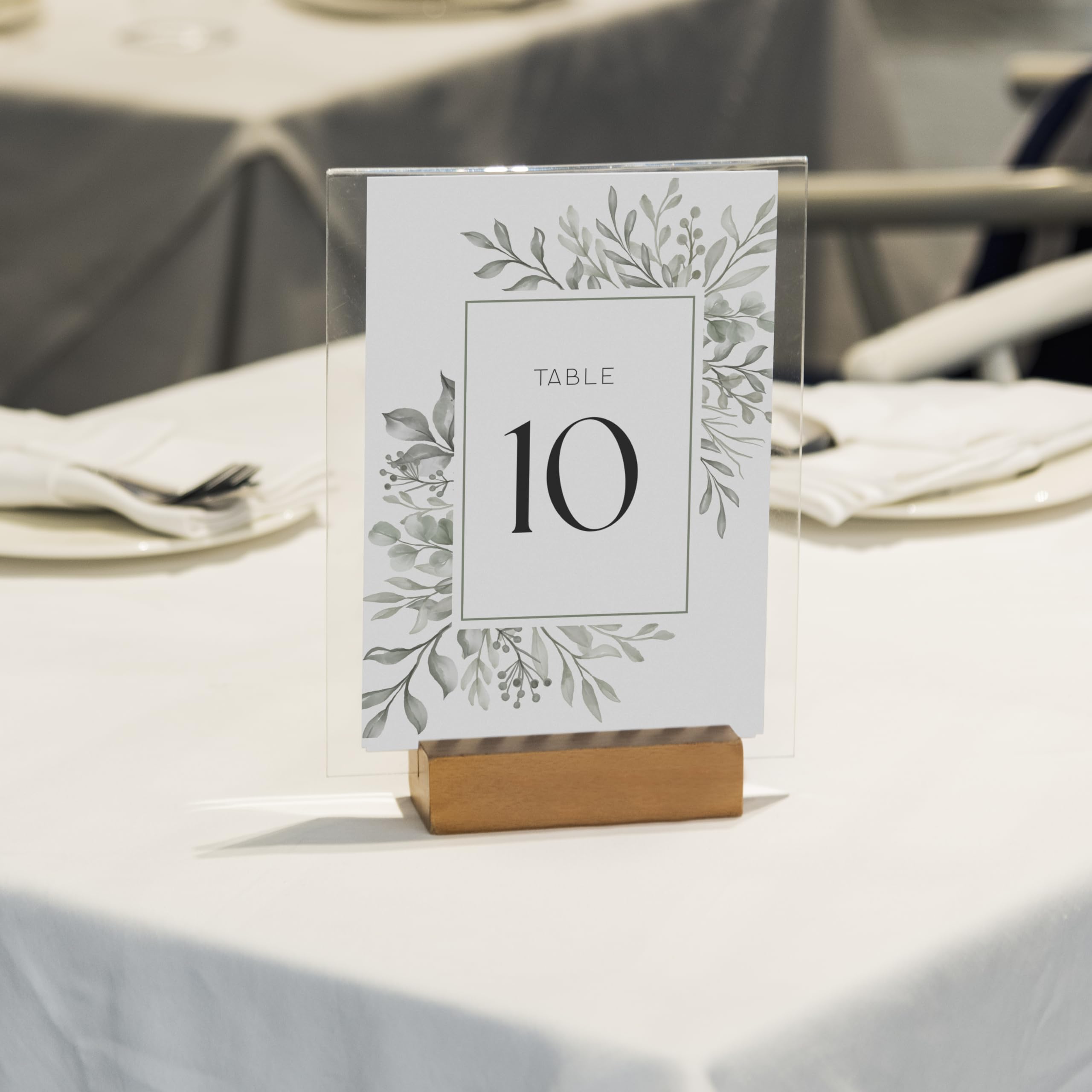 Premium 5 x 7 Inch Garden Design Table Numbers (1-30) - 350 GSM Thick Cardstock with Self-Standing Easel - Perfect for Weddings, Parties, Anniversaries & Special Events - Ideal for Table Decorations, Reception Centerpieces, and Event Seating Arrangements
