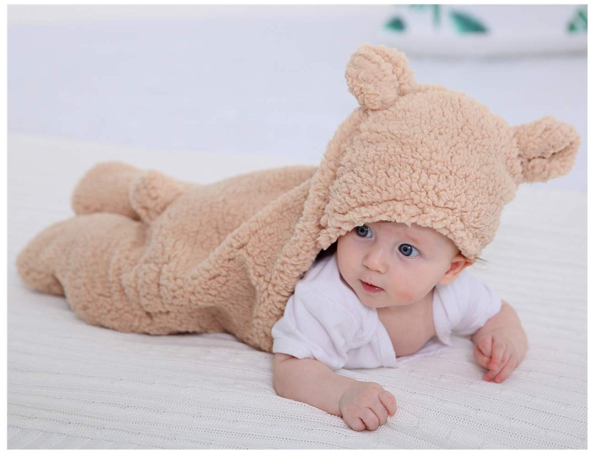 XMWEALTHY Soft Plush Swaddle Blankets for Newborn Baby Boys & Girls - Cozy Brown Baby Blanket for Nursery, Swaddling, and Gift Giving