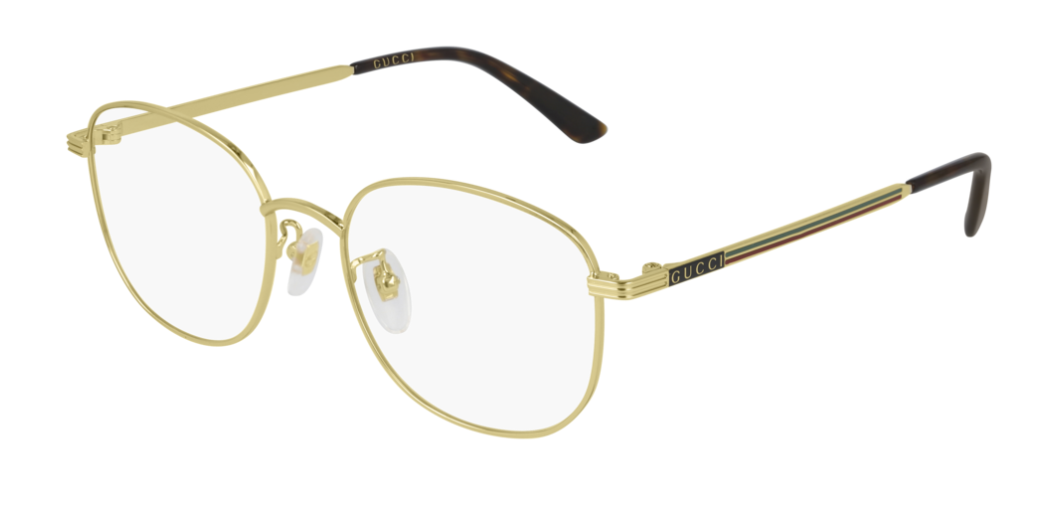 Gucci GG 0838OK 002 Gold Soft Square Unisex Eyeglasses