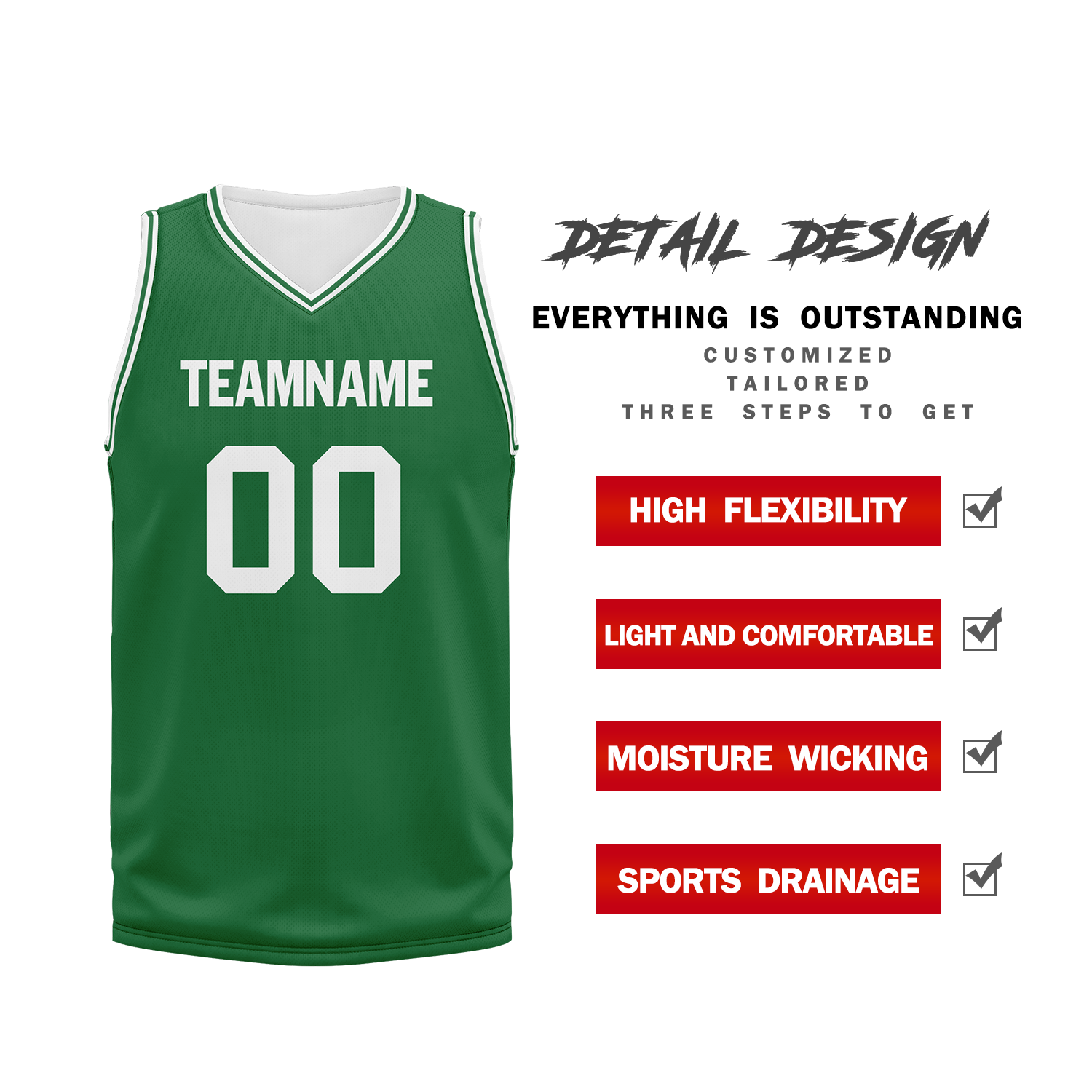 Custom Green Classic Style Basketball Jersey BBJ01 - High-Quality Sports Uniform for Men & Women - Perfect for Team Games, Training, and Fan Apparel
