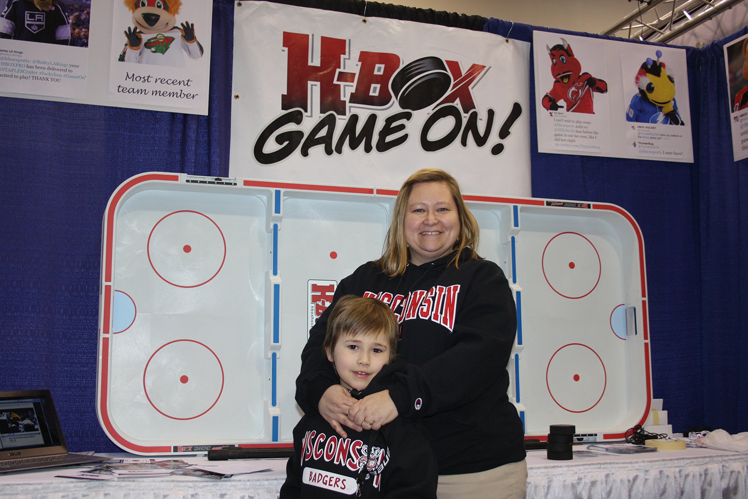 Universal Youth Box Hockey Game Set with Fiberglass Sticks & Real Puck - Perfect for Indoor Gym Class & Backyard Play
