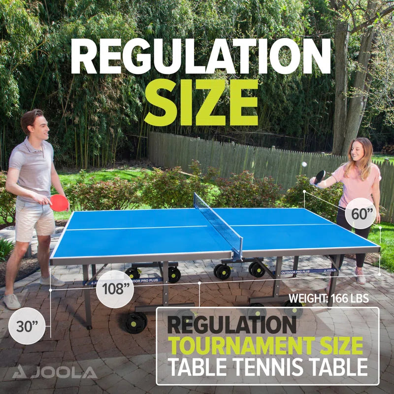 JOOLA Nova Pro Plus Outdoor Ping Pong Table - Professional Grade for Backyard, Patio & Game Room - Weatherproof & Durable for All Seasons