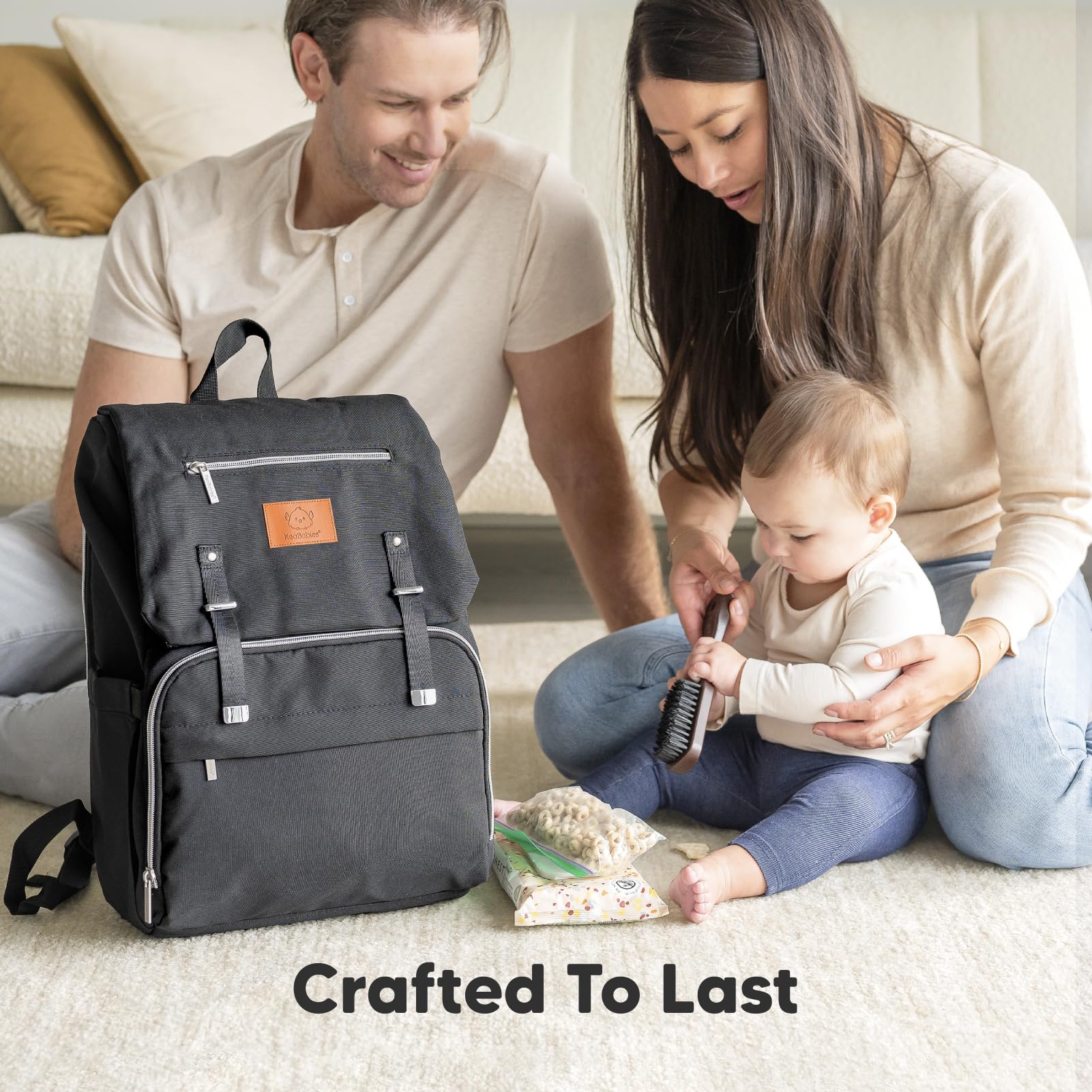 KeaBabies Baby Diaper Backpack - Large Waterproof Diaper Bag for Boys & Girls, Travel Backpack with Changing Pad (Navy Blue) | Perfect for Daycare, Travel & On-the-Go Parents