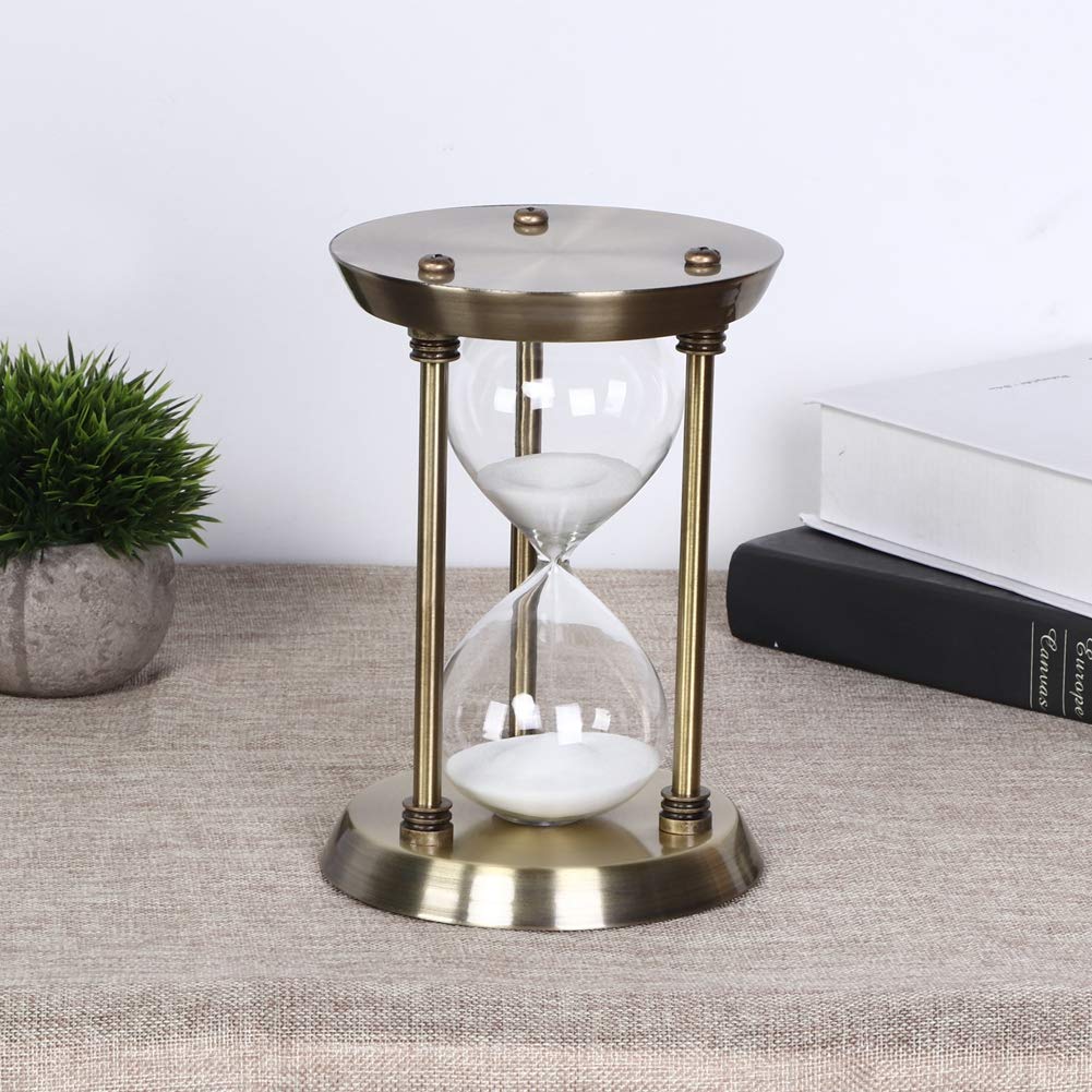 Eco-Friendly Glass Sand Timer Clock - Simple Rotating Design for Home, Office & Kitchen Use - Small Size (3/5/10 Minute Options) - Perfect for Cooking, Studying & Productivity Tasks