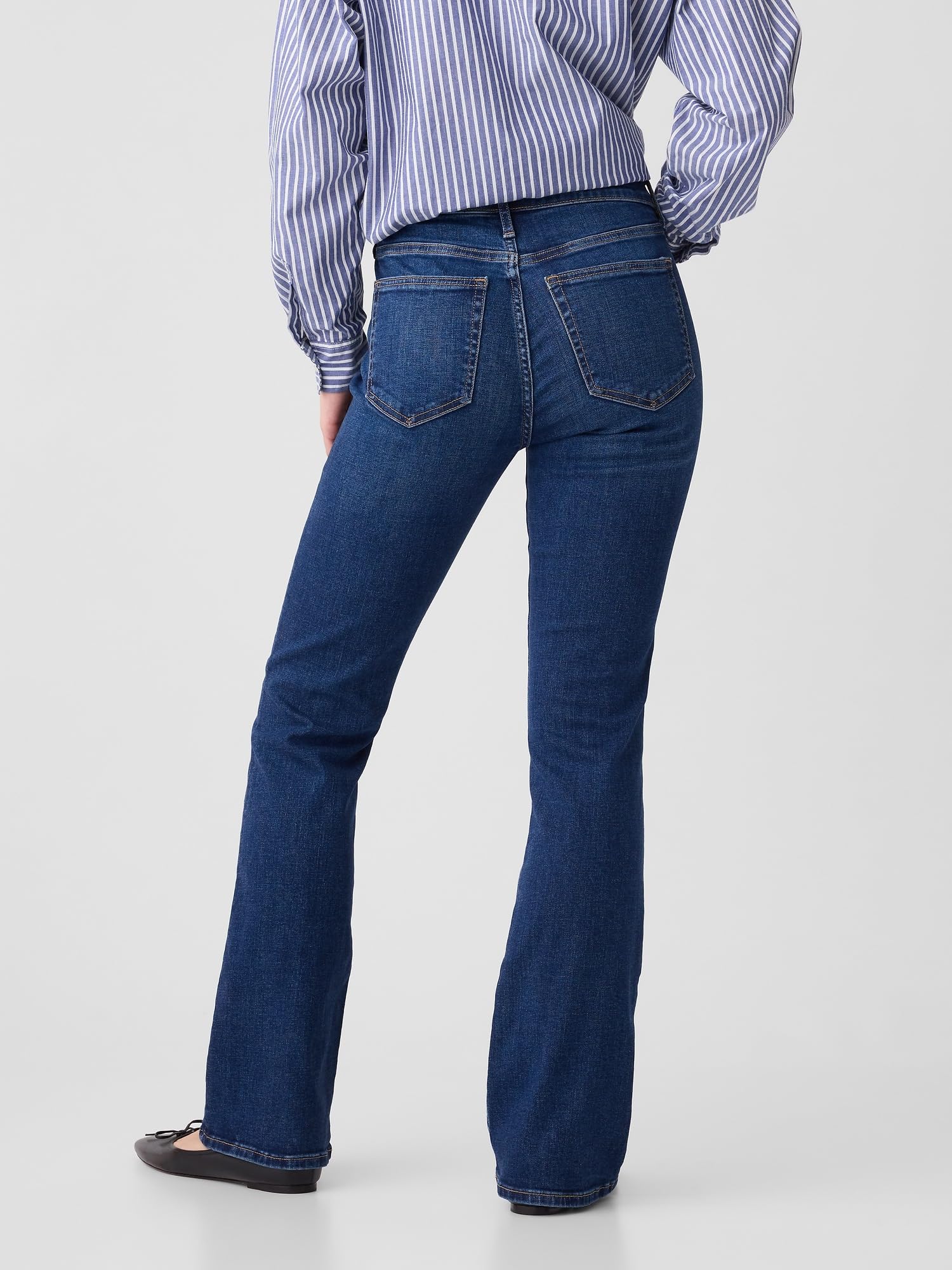 GAP Women's Baby Boot Cut Denim Jeans - Stretch Comfort Fit, High Waist Vintage Style for Casual Wear & Everyday Outfits
