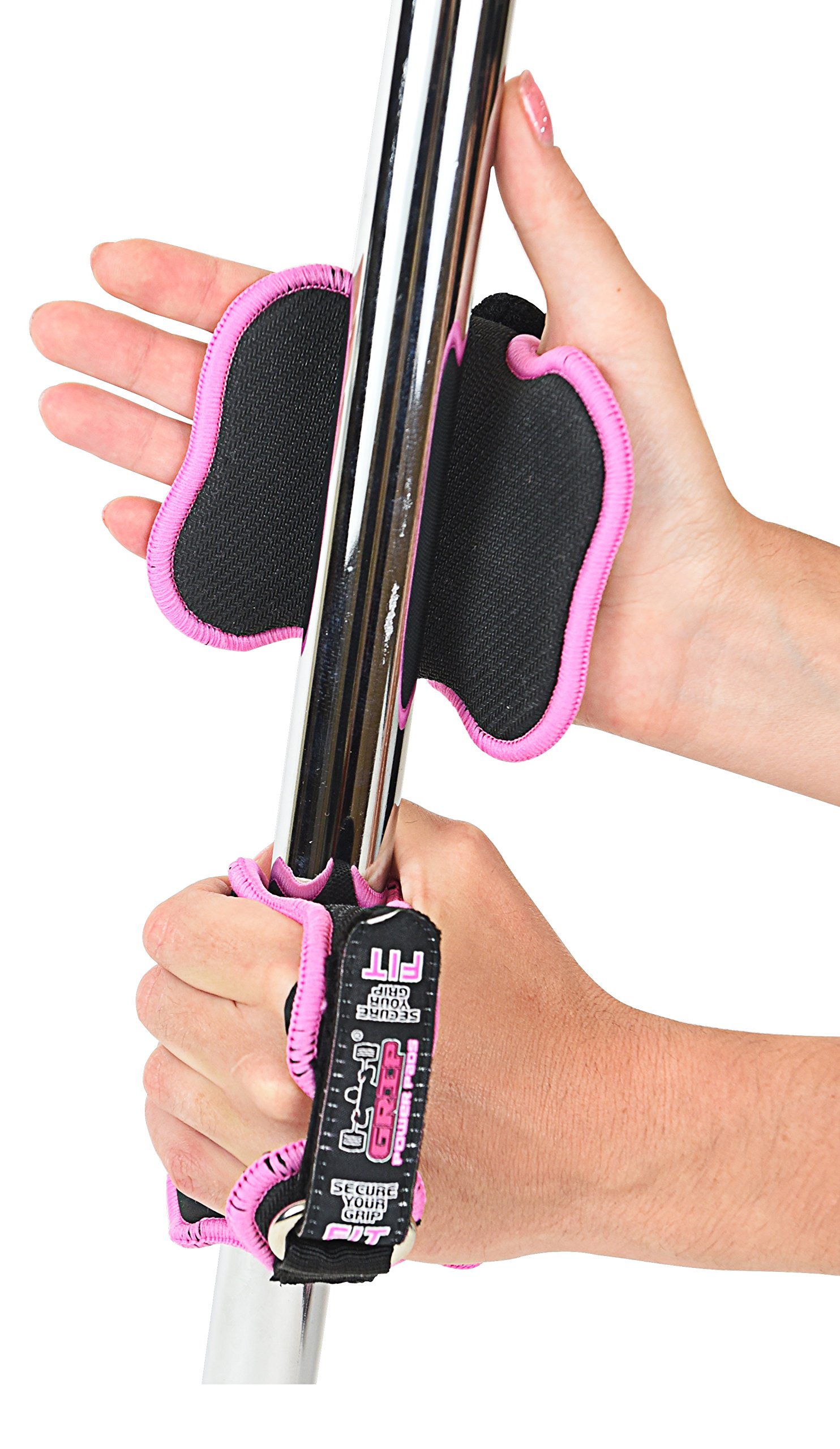 Women's Workout Gloves with Grip Power Pads - Best Alternative to Gym Gloves for Weight Lifting, CrossFit & Fitness Training (Pink) - Perfect for Gym, Home Workouts & Strength Training