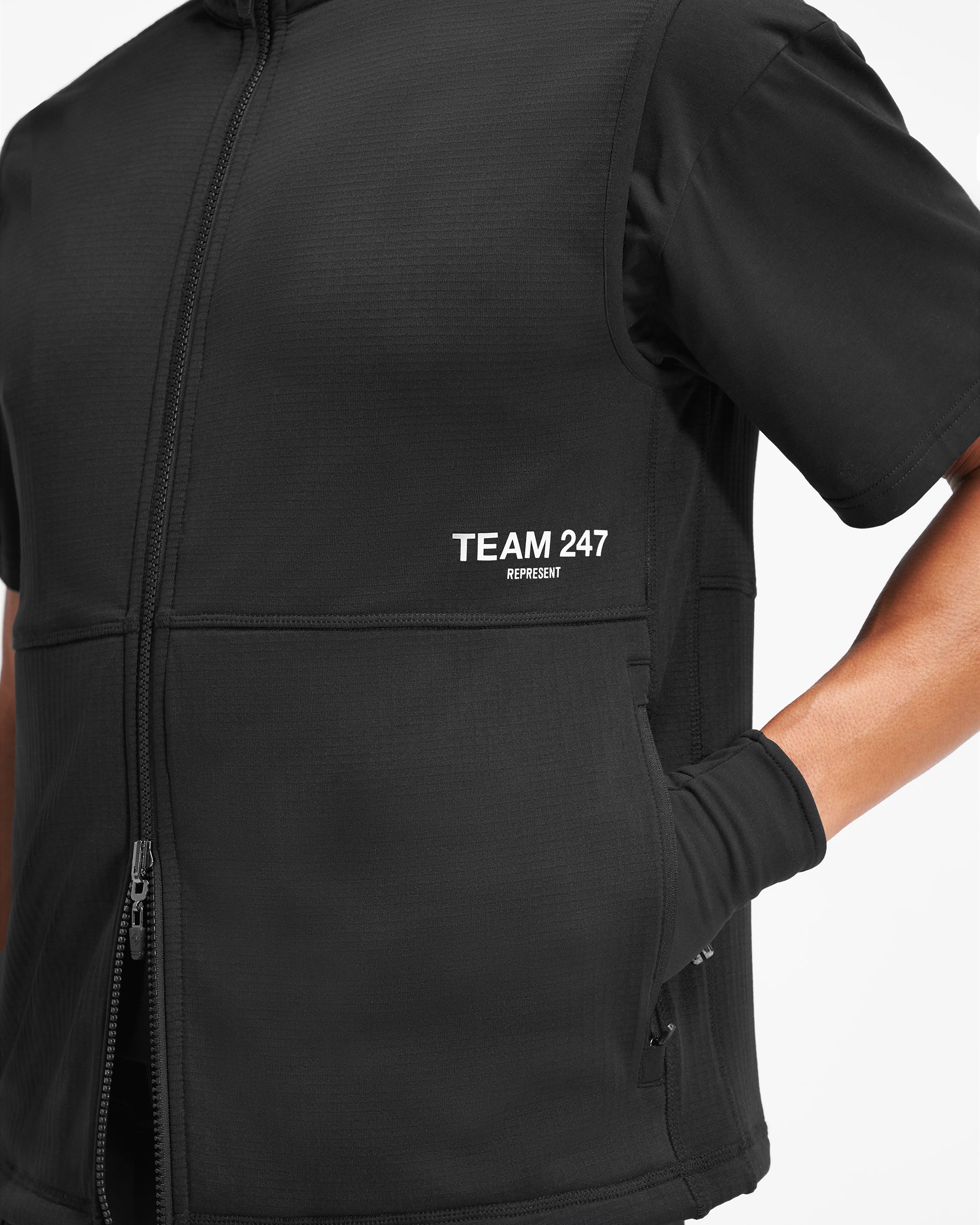 Team 247 Mission Gilet Vest - Black Tactical Vest for Outdoor Activities, Hiking & Airsoft | Lightweight & Durable Men's Gear