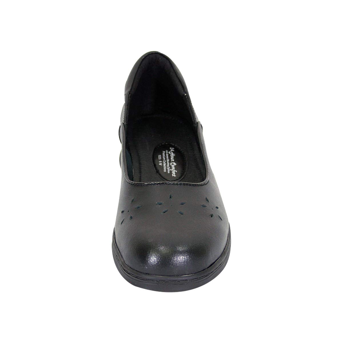 24 Hour Comfort Heather Women's Wide Width Casual Leather Dress Skimmer Flats - Perfect for Work, Travel & Everyday Wear