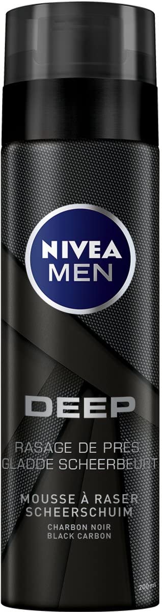 Nivea Deep Shaving Cream for Men, 200g - Soothing & Hydrating Shave Gel for Sensitive Skin | Perfect for Daily Shaving Routine & Travel