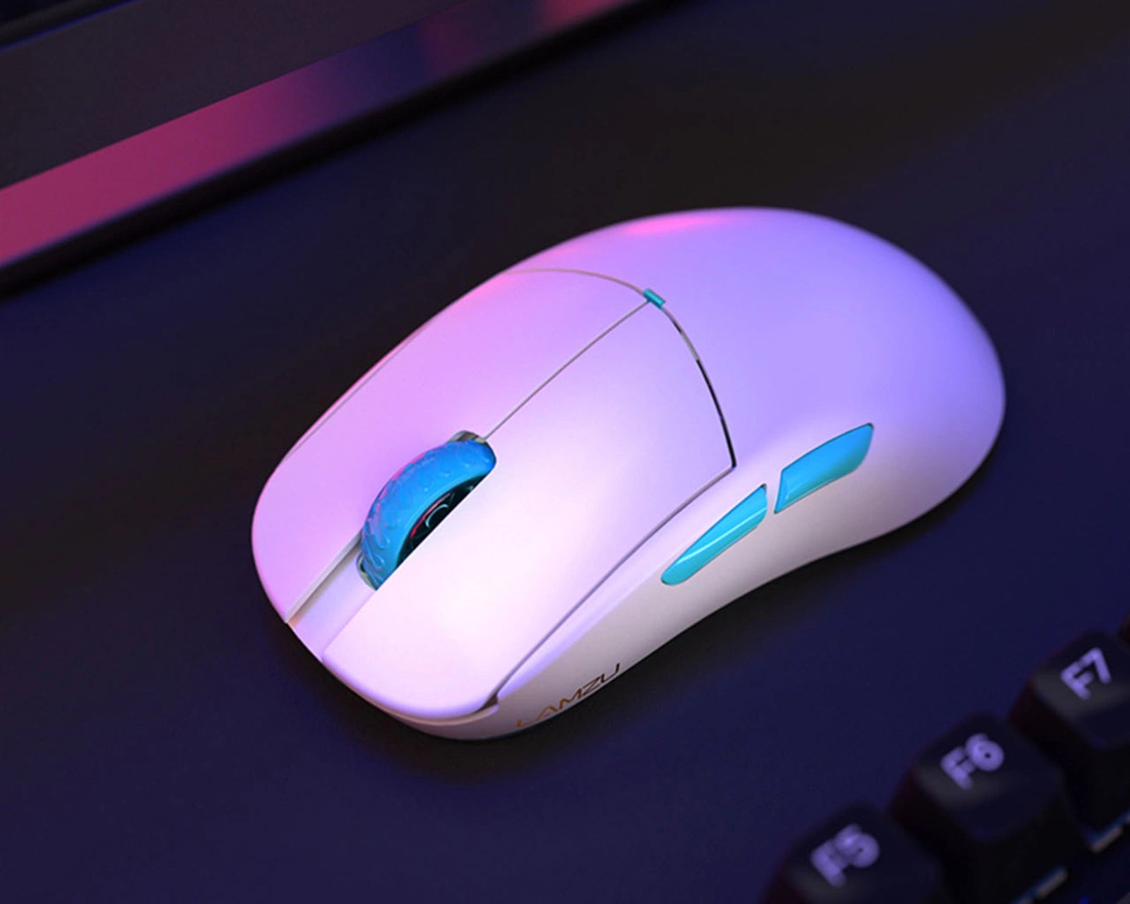 Lamzu Atlantis OG V2 Pro Wireless Gaming Mouse - Polar White (4K Compatible) - Ergonomic Esports Mouse for PC, Mac, Laptop Gaming & Office Work
