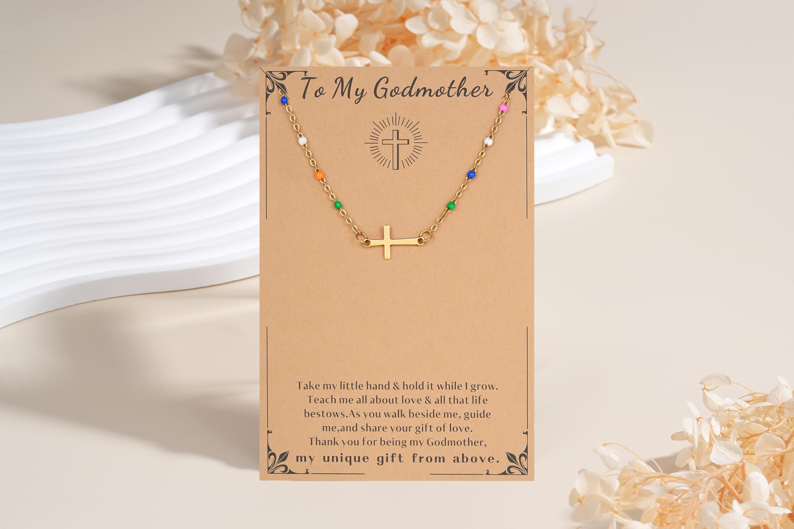 Christian Cross Necklace for Women - Religious & Inspirational Gift for Sister, Friend, or Confirmation - Perfect for Birthdays, Encouragement, and Daily Faith Reminder
