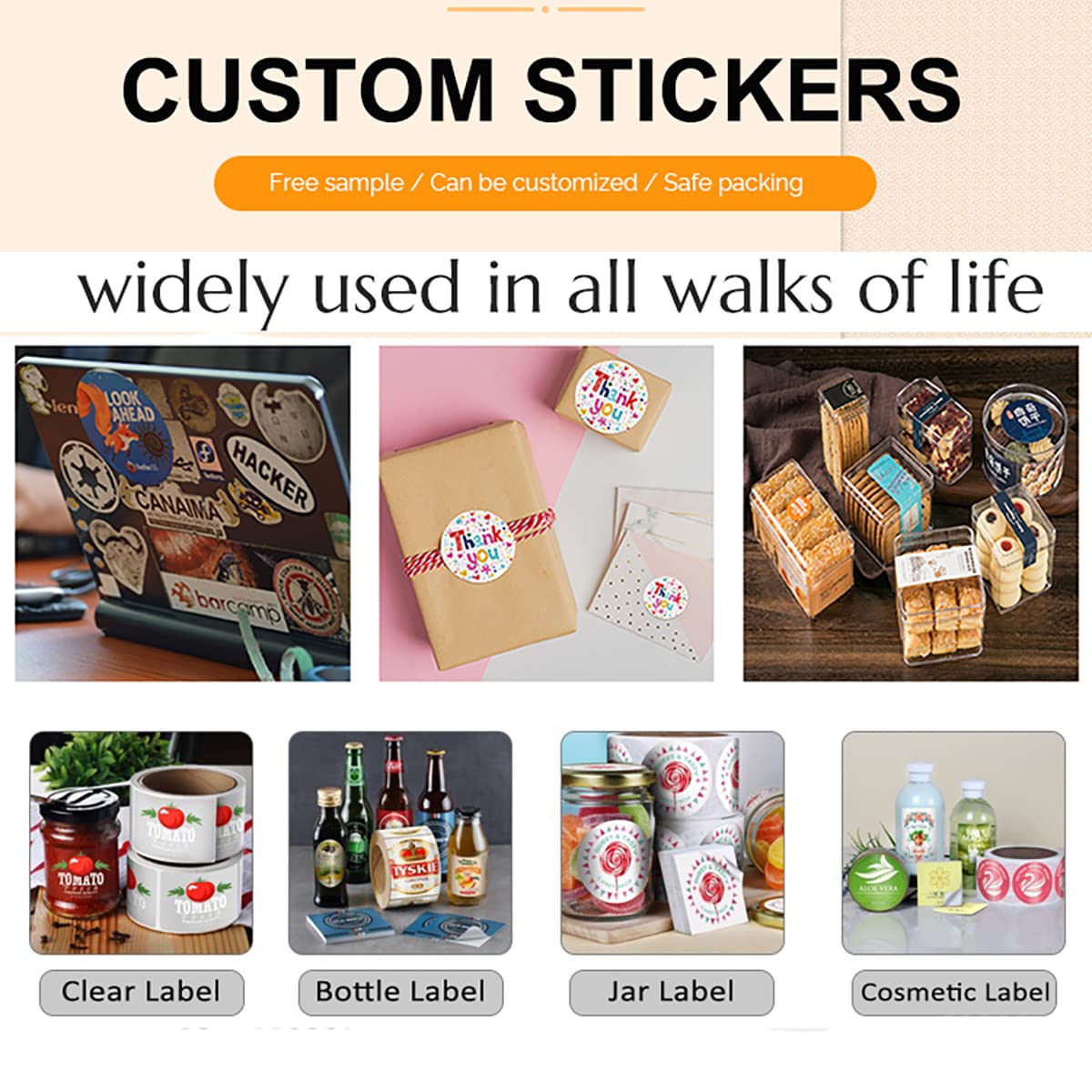 Custom Woodland Animal Stickers - Personalized Baby Shower Labels, 3