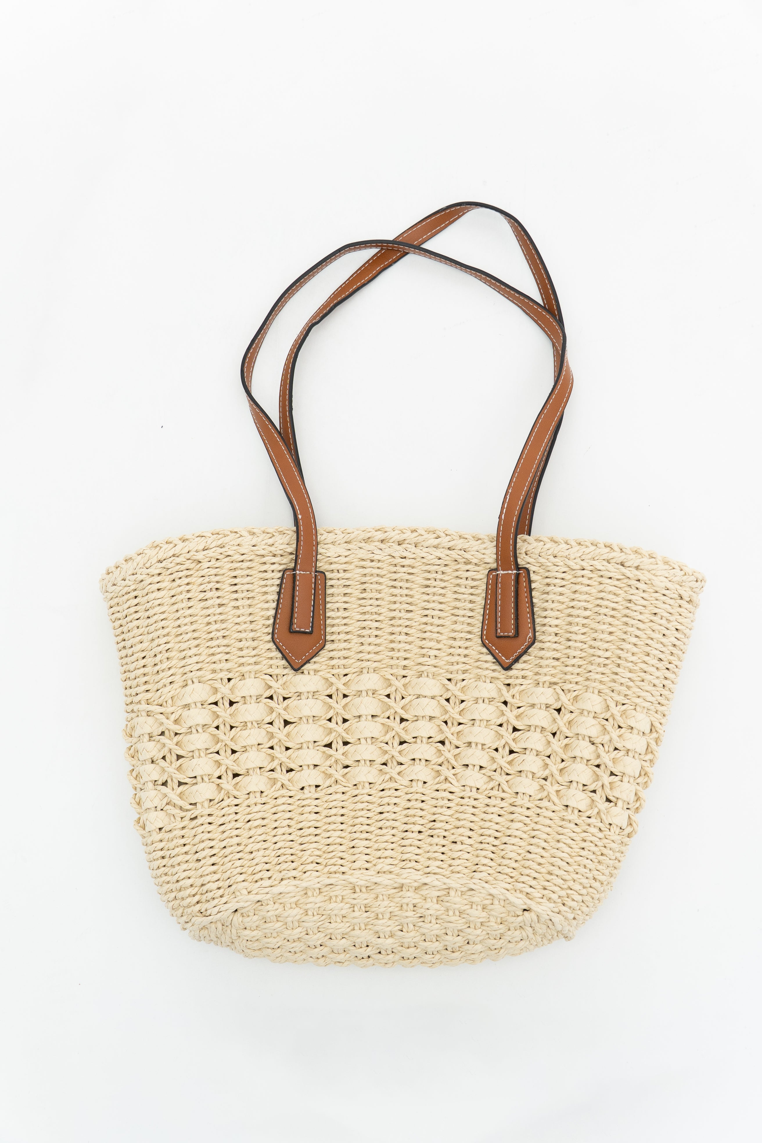 Cheryl White Rattan Handbag for Women - Stylish Summer Beach Tote Bag - Perfect for Vacation, Shopping & Outdoor Activities