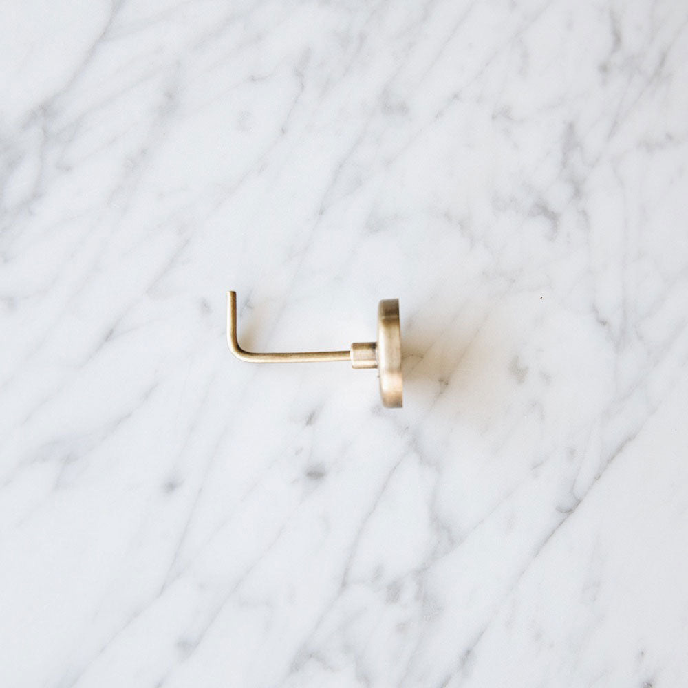 Brass Magnetic Hook - Heavy Duty Wall Hooks for Keys, Towels & Kitchen Utensils - Strong Neodymium Magnets for Home, Office & Garage Organization