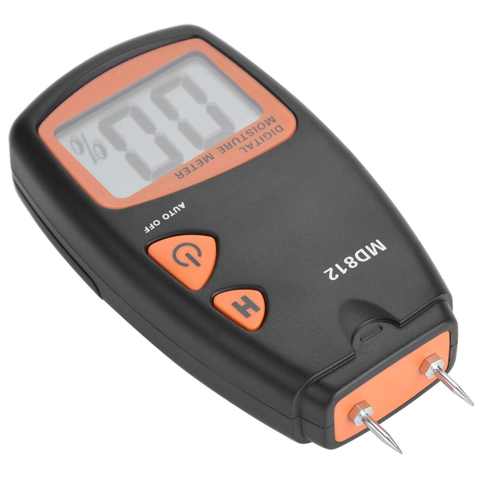 2 Pin Digital Wood Moisture Meter MD812 - Handheld LCD Damp Detector Tester for Wood, Drywall, Paper - Perfect for Carpentry, Flooring & Home Inspection