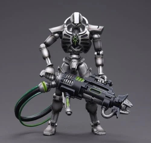 JOYTOY Warhammer 40k Necrons Sautekh Dynasty Immortal with Tesla Carbine - 28mm Scale Miniature Figure for Tabletop Wargaming, Painting & Collecting