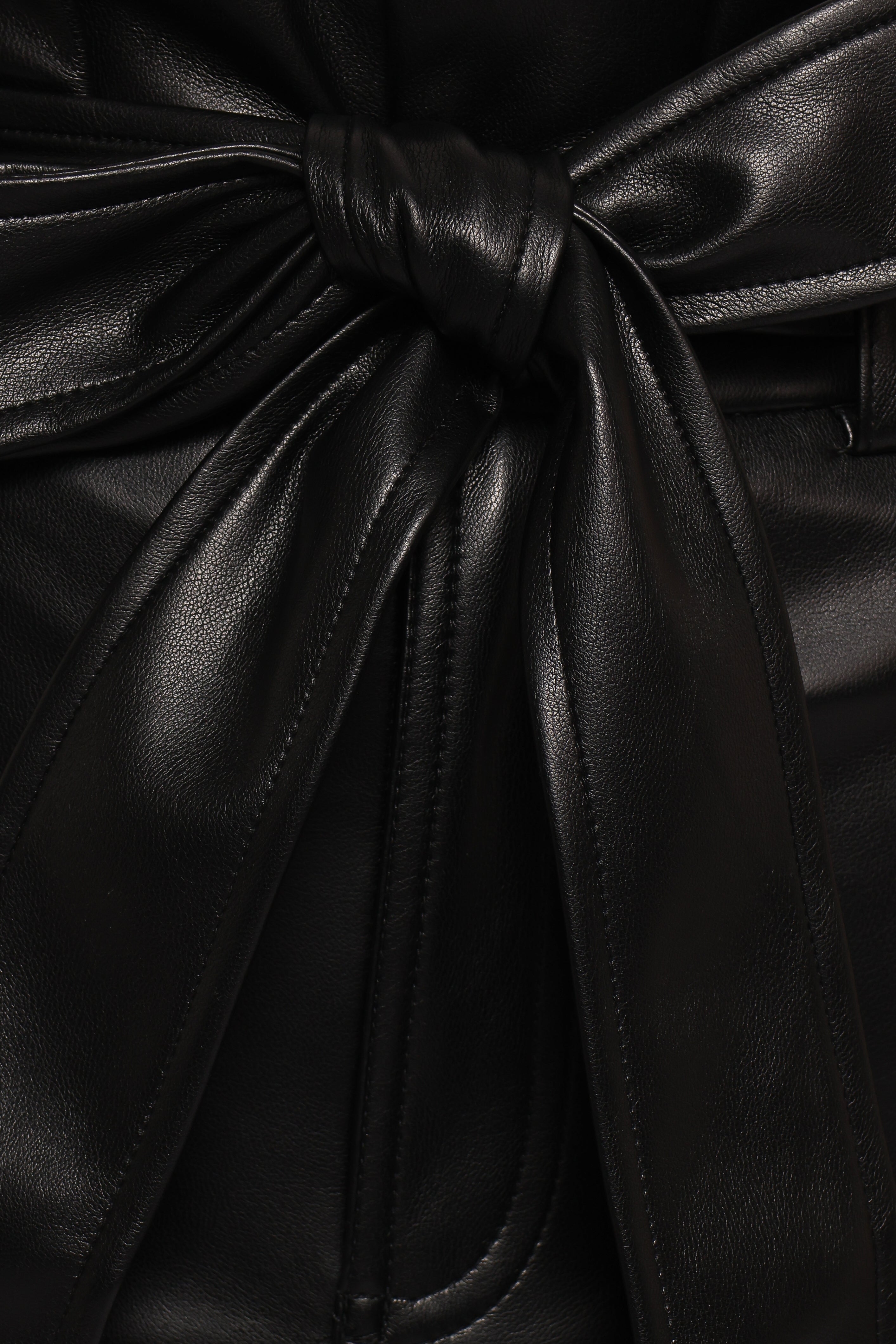 Franka Faux Leather Midi Skirt for Women - Stretchy High Waist Pencil Skirt - Black - Perfect for Office, Party & Night Out