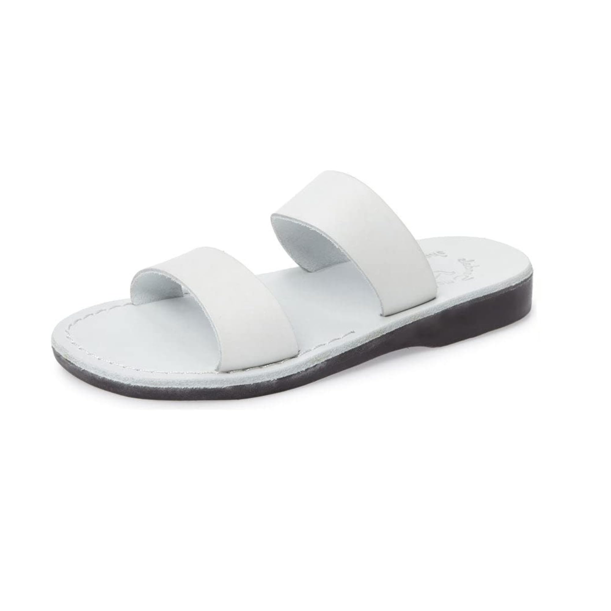 Aviv Men's Leather Double Strap Sandals - Comfortable Casual Summer Footwear for Beach, Vacation & Outdoor Activities