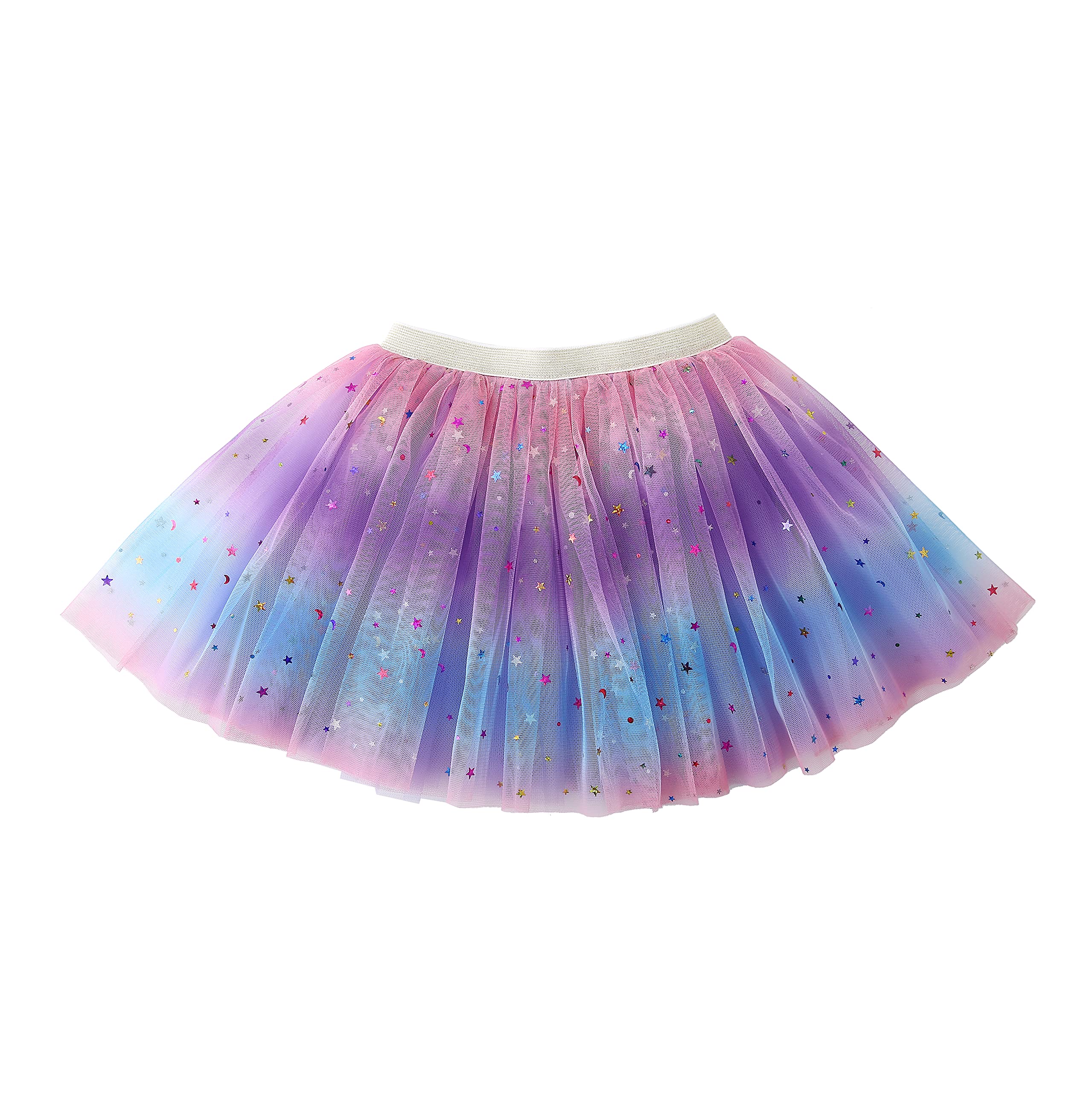 Jastore Girls Layered Rainbow Tutu Skirt - Ballet Dance Dress with Ruffle Tiered Design for Kids & Toddlers - Perfect for Dance Recitals, Birthday Parties, Halloween Costumes & Photo Shoots
